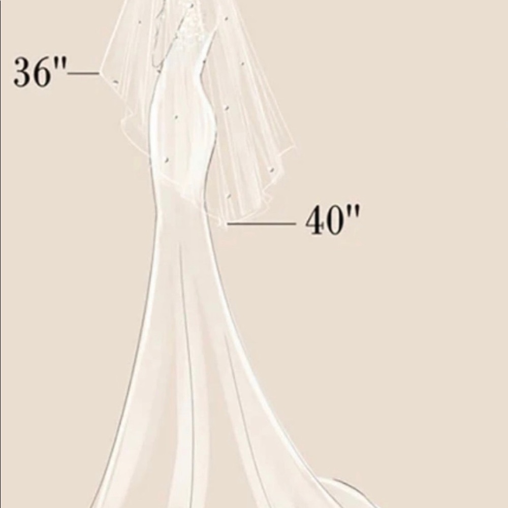 NEW Handmade White Jasmine Pearl Wedding Veil with Comb FINGERTIP - Picture 6 of 11